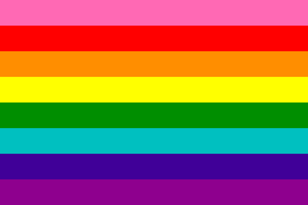 original gay flag color hex code